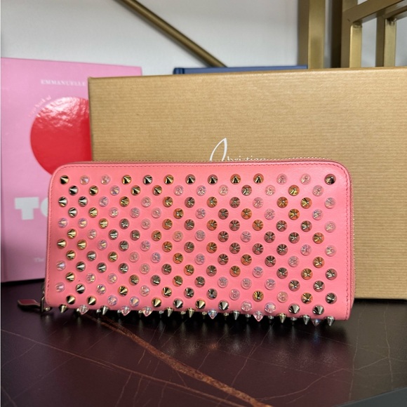 12762 Christian Louboutin Panttone Wallet Multicolor Spikes - Picture 2 of 3